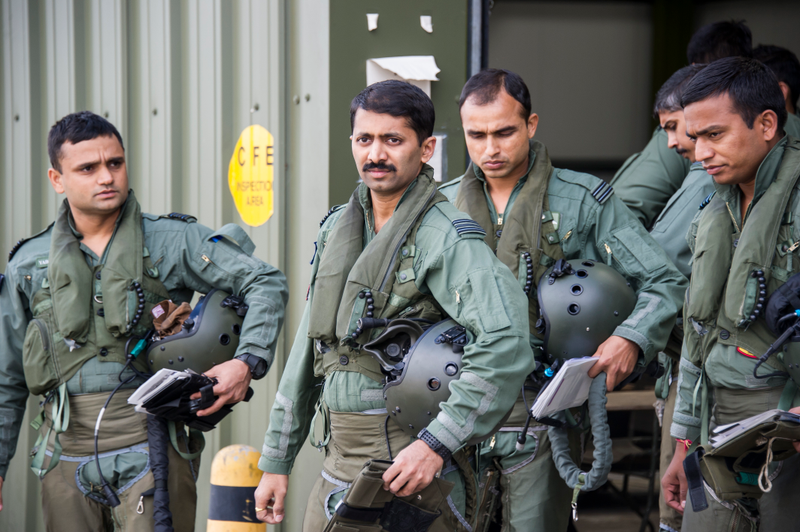 Illustration for article titled Photos: India's Su-30MKI Flankers Sparred With Royal Air Force Typhoons